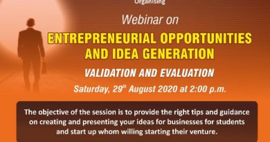 Webinar: ‘Entrepreneurial Opportunities and Idea Generation – Validation and Evaluation’ Webinar: ‘Entrepreneurial Opportunities and Idea Generation – Validation and Evaluation’